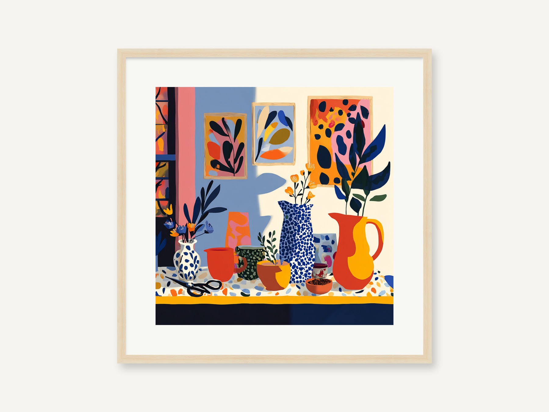 Gerahmtes Werk Blumenstudien